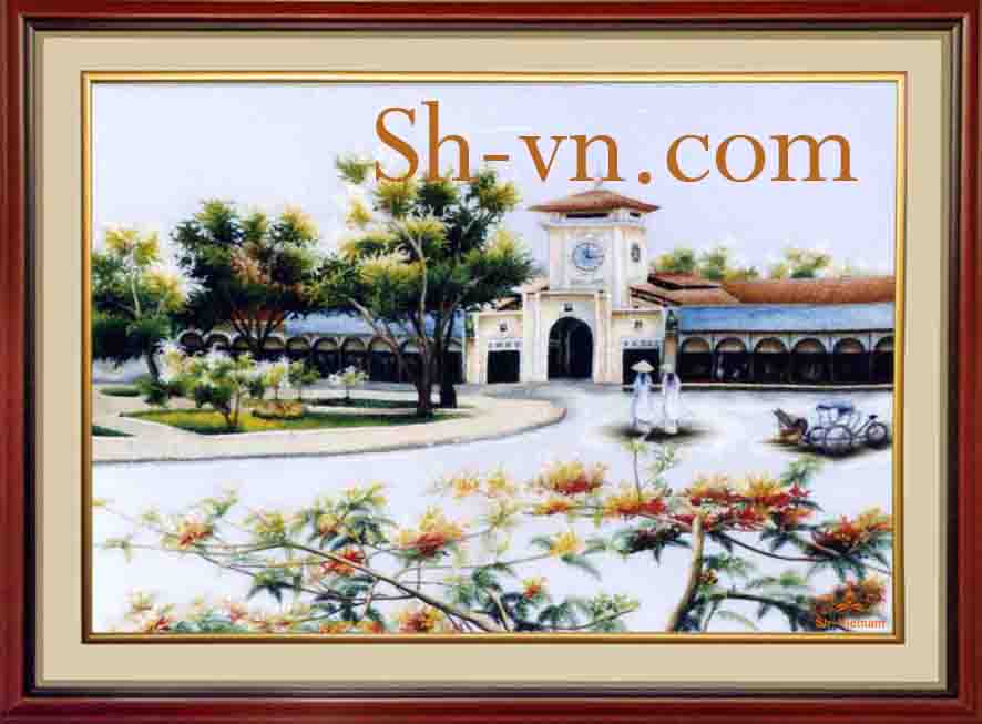 Tranh thêu tay tại TPHCM ‘Mẫu tranh thêu lụa tơ tằm (054)’ - 3