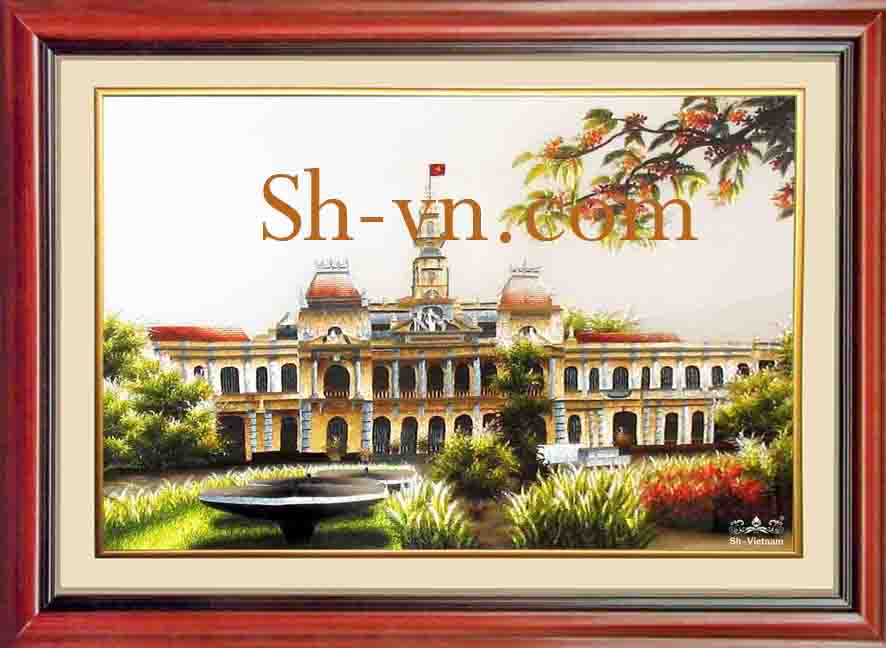 Tranh thêu tay tại TPHCM 'UBND thành phố 121' Tranh thêu tay tại TPHCM 'UBND thành phố 121'