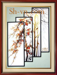 Cherry-blossom hand embroidery- - (48) - SHVN 2048 - 60cm x 80cm (2)
