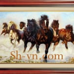 Feng-shui-hand-embroidery-Eight horses 90 =- SHVN 2090 - 80cm x 120cm. (2)