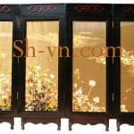Folding-Screen-hand-Embroidered-Curtain of Sunflower Wild 86 = - SHVN 2186 - 108 x 128cm