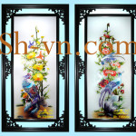 Folding-Screen-hand-Embroidered-Four season 40 =- SHVN 1140 - 50cm x 110cm.