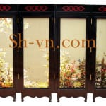 Folding-screen-hand-embroidered-Curtain of rose 88 = - SHVN 2188 - 108 x 128cm