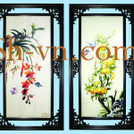 Folding-screen-hand-embroidered-Four season 38 = - SHVN 1138 - 50cm x 110cm.