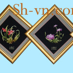Folding-screen-hand-embroidered-Four season 39 =-SHVN 1139 -50cm x 50cm