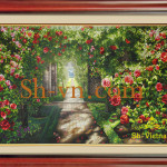 Four-season-Hand-embroidery-Garden of Roses 26=- SHVN 1126- 125cm x 210cm (4)