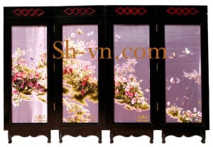 Four-season-hand-embroidery-Curtain of Pansy 91= - SHVN 2191 - 108 x 128cm
