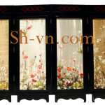 Four-season-hand-embroidery-Curtain of daisies 85 =- SHVN 2185 - 108 x 128cm