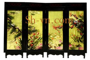 Four-season-hand-embroidery-Curtain of flower birds 93= - SHVN 2193 - 108 x 128cm