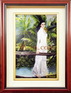 Ha-long-bay-hand-embroidery-The women 's Áo dài (06)= - SHVN 1006- 65cm x