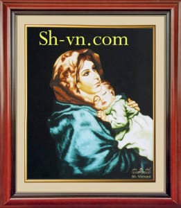 Hand-embroidered-Self-Portrait-The Gods Madonina 57= SHVN 1157 - 50cm x 70cm (2)