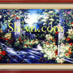 Hand-embroidery-pictures-for-sale-=Garden of Roses 31= - SHVN 2131 - 125cm x 210cm (2)