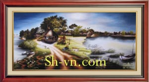 Hand-embroidery-pictures-vietnam-Landscape (67)=- SHVN 2167 - 95cm x 140cm