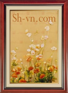 Hand-embroidery-vietnam-Poppies 30= -SHVN 2030 - 50cm x 70cm. (2)