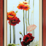 Hand-embroidery-vietnam-Poppies 39=- SHVN 1039 - 40cm x 90cm. (2)