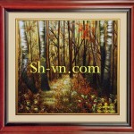 Landscapes-hand-embroidery-Autumn Landscape (38)= - SHVN 2138 - 60cm x 80cm (3)