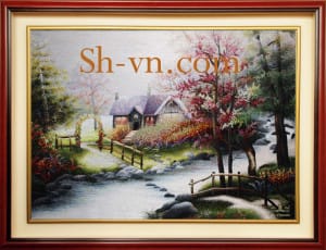 Landscapes-hand-embroidery-Dream Spring 71= - SHVN 2171 - 40cm x 60cm.) (2)