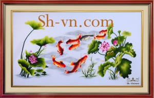 Lotus-carp-hand-embroidery-Lotus-carp (97)- SHVN 1097- 100cm x 140cm (2)