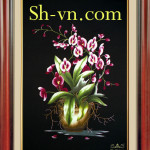 Peony-hand-embroidery-Orchids (71)=- SHVN 2071 - 60cm x 90cm. (2)