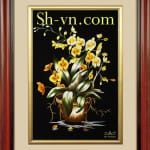 Peony-hand-embroidery-Orchids (73)=-SHVN 1073 -80cm x 100cm (2)