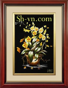 Peony-hand-embroidery-Orchids (73)=-SHVN 1073 -80cm x 100cm (2)