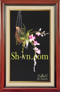 Peony-hand-embroidery-Orchids (74)= - SHVN 1074 - 60cm x 80cm (2)