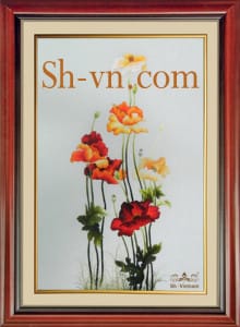 Peony-hand-embroidery-Poppy 37-SHVN 1037 - 40cm x 50cm (2)