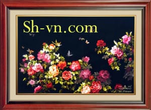 Poppies-hand-embroidery-Peony (94)= - SHVN 1094 - 100cm x 140cm (2)