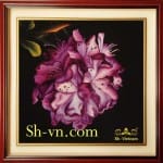 Silk-hand-embroidery-Blossom 25-SHVN 2225-40cm x 40cm.