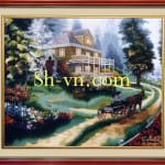 Silk-hand-embroidery-Happy house (25)= - SHVN 2125 - 60cm x 80cm (2)