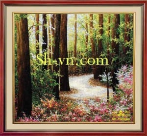 Silk-hand-embroidery-Landscape 23- SHVN 2123 - 50cm x 70cm (2)