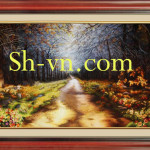 Silk-hand-embroidery-Landscape 34=-SHVN 2134- 125cm