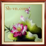 Silk-hand-embroidery-Lotus (55)= - SHVN 1055- 60cm x 60cm (2)