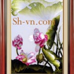 Silk-hand-embroidery-Lotus (62)= -SHVN 1062 - 50cm x 70cm. (2)
