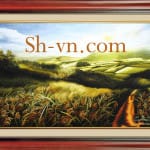 Silk-hand-embroidery-The Fied (96)=- SHVN 2096 - 60cm x 80cm