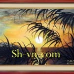 Silk-hand-embroidery-The dawn of sea (27)=- SHVN 2127 - 40cm x 60cm. (2)