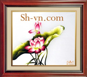 Tranh thêu hoa Sen 'Sen Việt' (55)