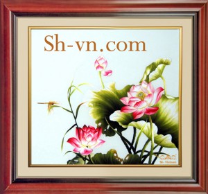 Tranh thêu hoa Sen 'Sen Việt' (59)