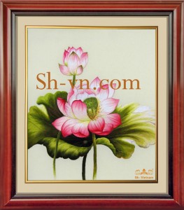 Tranh thêu hoa Sen 'Sen Việt' (56)