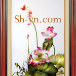 Tranh-theu-tay-hoa-sen