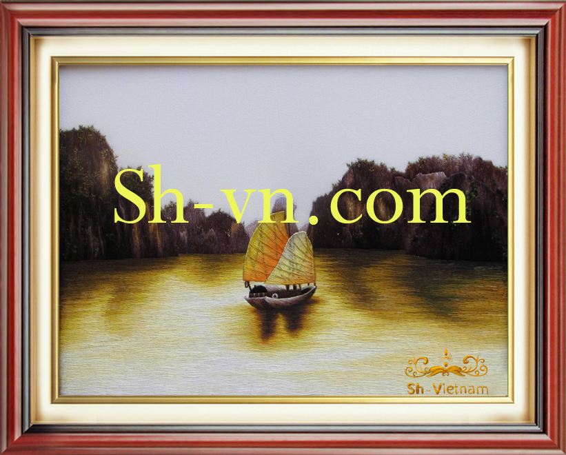 Tranh thêu tay Vịnh Hạ Long 'Vịnh Hạ Long (40)' Tranh thêu tay Vịnh Hạ Long 'Vịnh Hạ Long (40)'