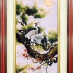 おしどりの刺繍絵＝おしどり1＝SHVN 1015-55cm x 115cm. (2)