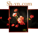 シルク刺繍=ポピー61=SHVN 1161 - 80 x 120cm - Copy