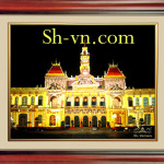 ベトナム世界遺産ハロン湾＝サイゴンの市役所10＝- SHVN 1010- 70cm x 8