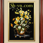 ホーチミン 刺繍絵＝ラン73＝SHVN 1073 -80cm x 100cm (2)