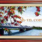 ホーチミン 刺繍絵＝景色 03＝- SHVN 2003 - 45cm