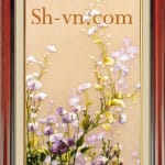 両面絹の刺繍=heathbellの花 99＝SHVN 2199 - 45cm x 60cm (2)