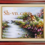 刺繍絵 ベトナム＝景色30＝ SHVN 1130 - 60cm x 75cm (2)