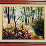 刺繍絵 ベトナム＝景色35＝SHVN 2135 - 50cm x 70cm