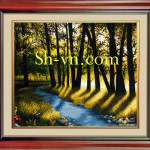 刺繍絵 ベトナム＝景色44＝ SHVN 2144 - 110cm x 160cm. (2)